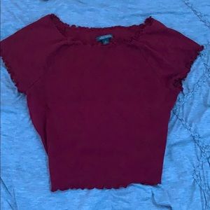 Maroon wild fable crop top